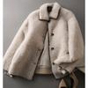 Sheep Fleece Fur Integrated Coat for Women's Winter New Warm Lapel All Wool Fur