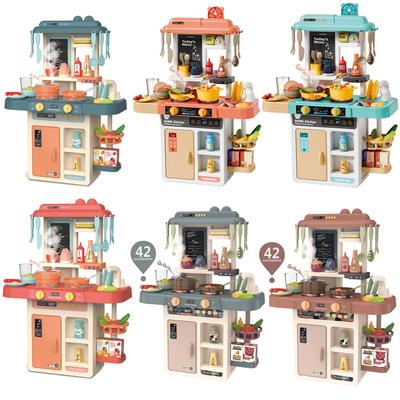 Children'S 63Cm Simulated Sound And Light Water Outlet Spray Kitchen Cooking Tableware Set Play House Cooking
