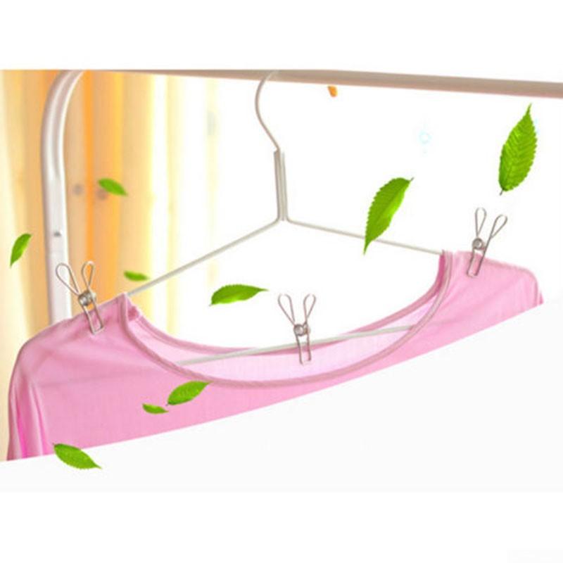 20 Pcs Stainless Steel Clothes Pegs Hanging Pins Clips Laundry Sets Accessaries