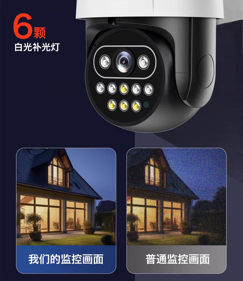 360° HD Outdoor Night Vision Wireless Camera with Dual Screen and Mobile Remote Access