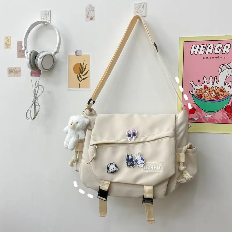 Nové Nylonové Kabelky Taška přes rameno Velká kapacita Crossbody tašky Pro teenagery Brašna Messenger Tašky do školy pro studenty