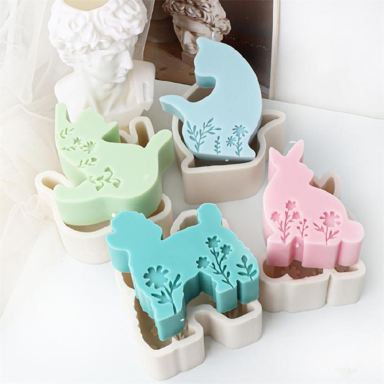 Easy To Clean Silicone Candle Molds Fondant Moulds Animal Shape Resin Project Moulds Silicone Texture for Candle Making