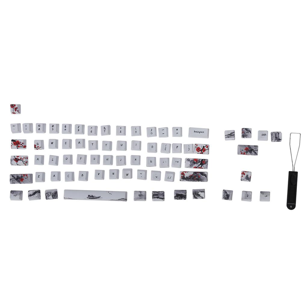 Wangjiang Plum Blossome Keycap Design Compatible with 6164 for DIY Mechanical Keyboard