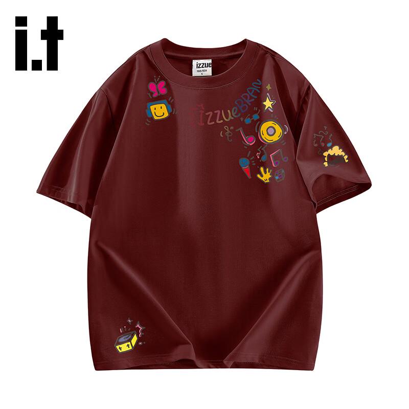 Izzue Unisex Cotton Round Neck Loose Fit Printed T-Shirt