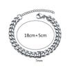 Trend Stainless Steel Bracelets for Men Women Blank Gold Color Punk Curb