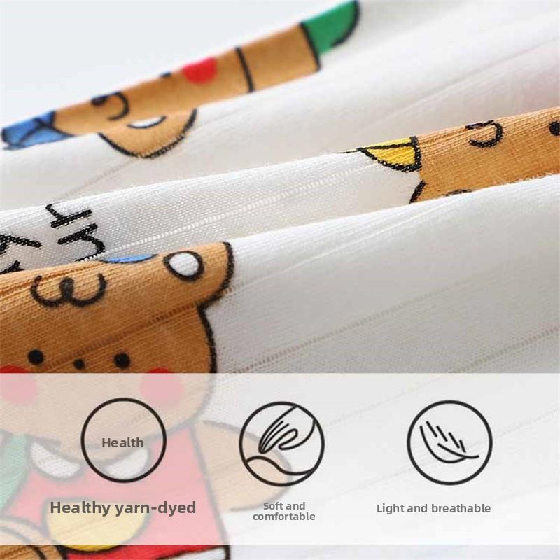 Dziecięcy letni bawełniany zestaw piżamowy Chłopcy Dziewczynki Lekki top z długim rękawem i spodnie Oddychająca odzież wypoczynkowa Odzież do spania