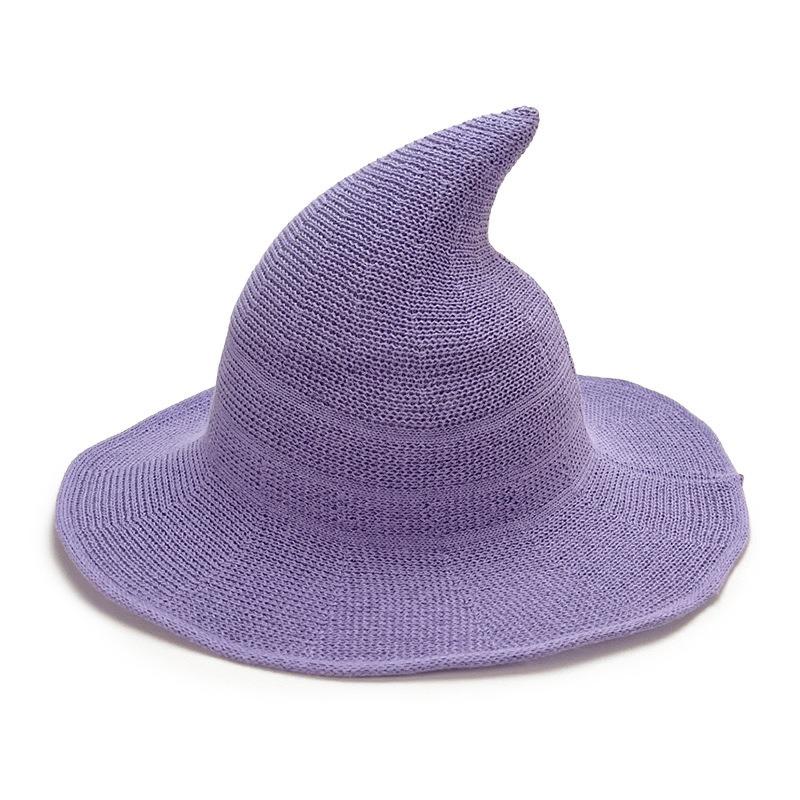 

Шерстяная шляпа ведьмы Хэллоуин шляпа волшебника остроконечная с большими полями осень и зима вязаная шляпа-цилиндр Basic - Thin