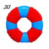 Squeaky Dog Toys Lifebuoy Ring Toy, Latex Chew Teeth Pet Fetch Cleaning Toy for Aggressive Chewers, Interactive Training Puppy Teething