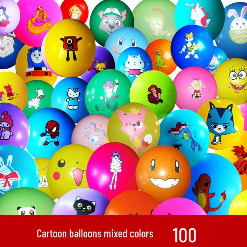 Cartoon Mix & Match Children's Balloon Set: Long Strip & Heart-Shaped Balloons for Street Promotion