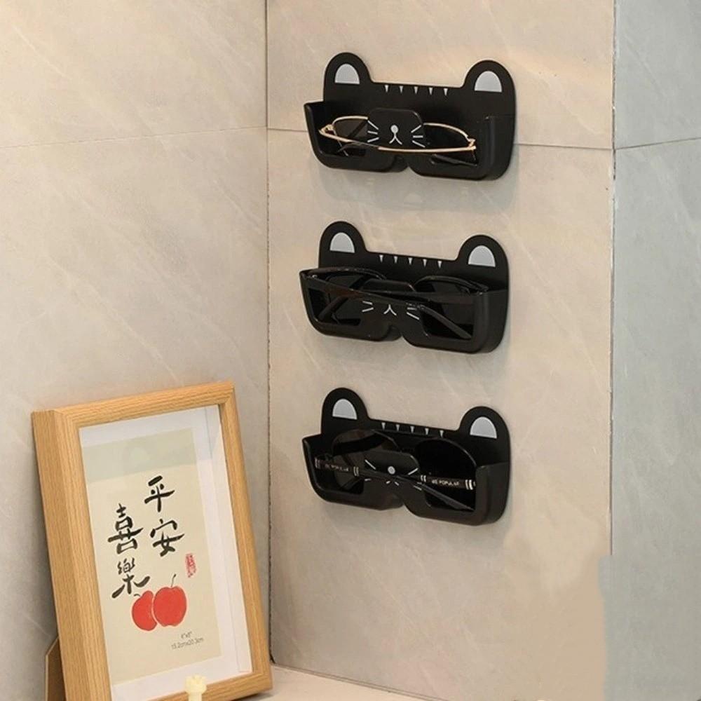 Cute Wall Mounted Eyeglass Frame Easy To Install Glasses Holder Portable Cat Glasses Frame Bedroom