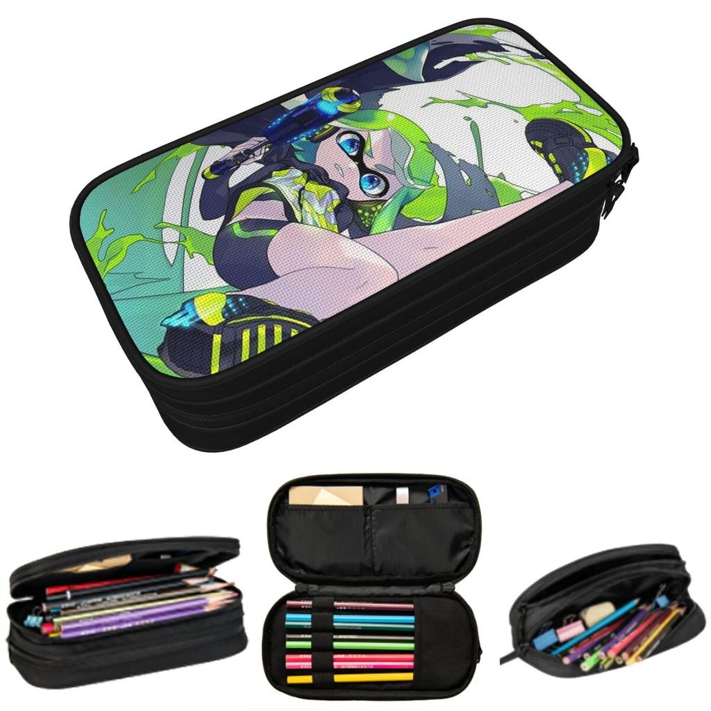Splatoon Game Pencil Case for Boy Girl School Pen Box Pencil Bag Stationery Supplies Pen Holder Bag