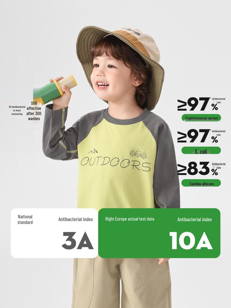 European Boys' Cotton Long-Sleeve T-Shirt, Spring 2026 Collection - Toddler & Kids Base Layer for Spring/Autumn