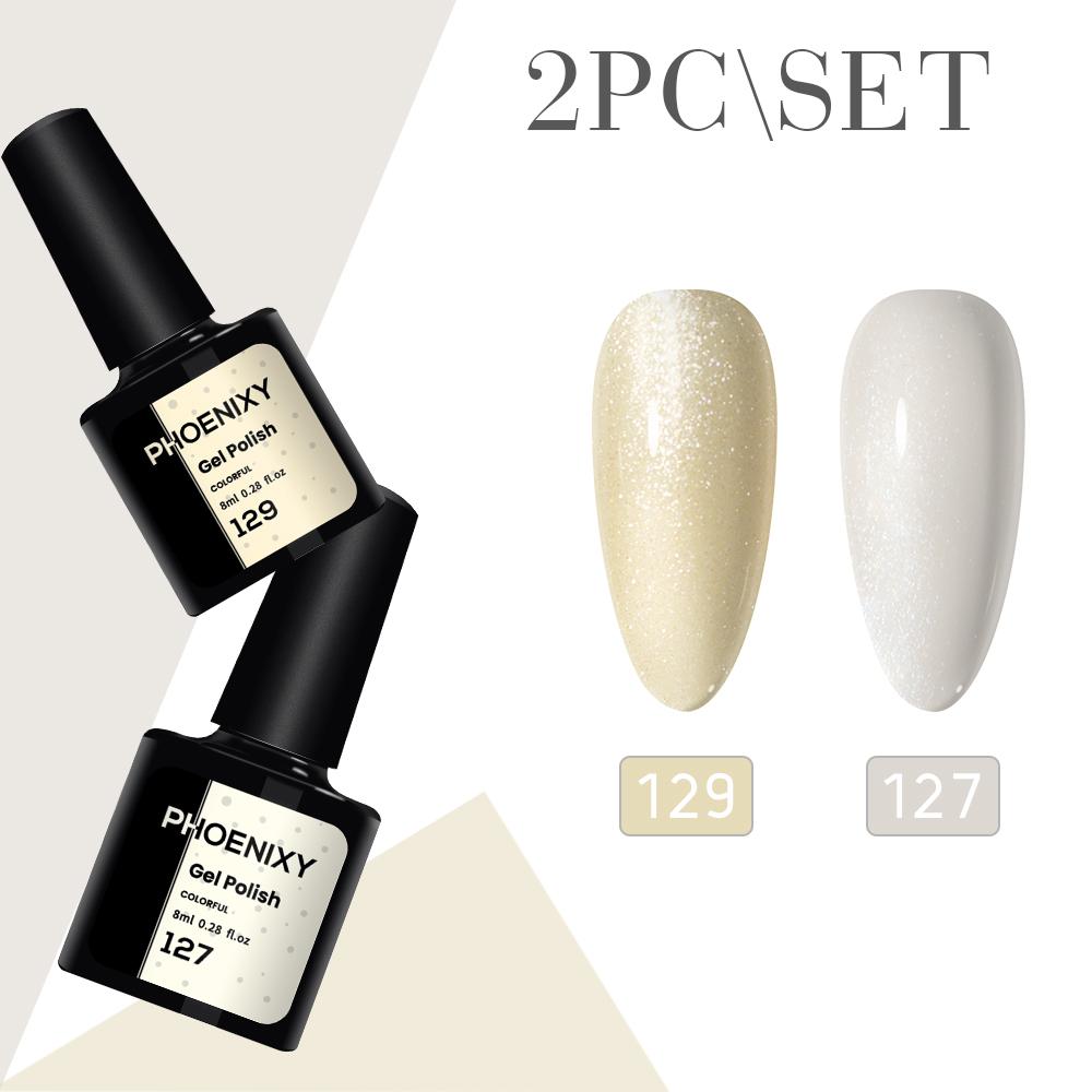 

PHOENIXY 2/4/6/10 шт., набор цветных гель-лаков для ногтей, набор гелей для замачивания, чистый цвет для дизайна ногтей 2pcs