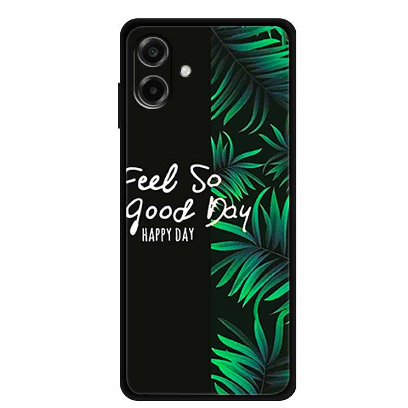 3D Silicone Case For Samsung Galaxy A07 4G Case Relief Emboss Flowers Black Soft Back Cover Coques For Samsung Galaxy A17 Cases