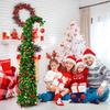 4.9 Ft Retractable Artificial Christmas Tree Foldable Yarn Thread Spiral Tree Christmas Decorations With Ball For Party Indoor