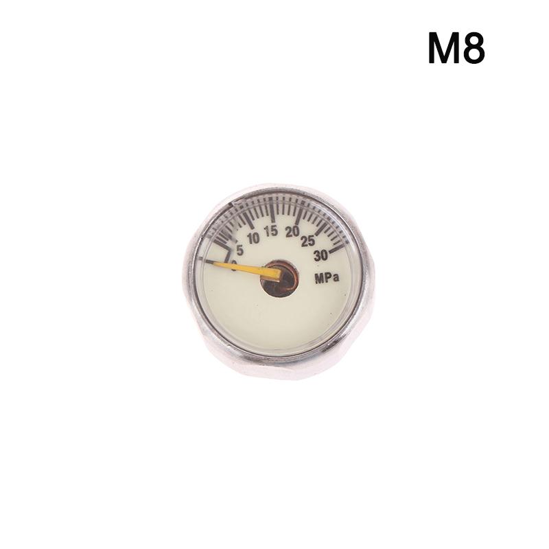 Air Mini Micro Pressure Gauge Manometer | Thread M10 M8 | 5Mpa 10Mpa 20Mpa 30Mpa 35Mpa 40Mpa 300Bar 3500Psi 5000Psi 6000Psi