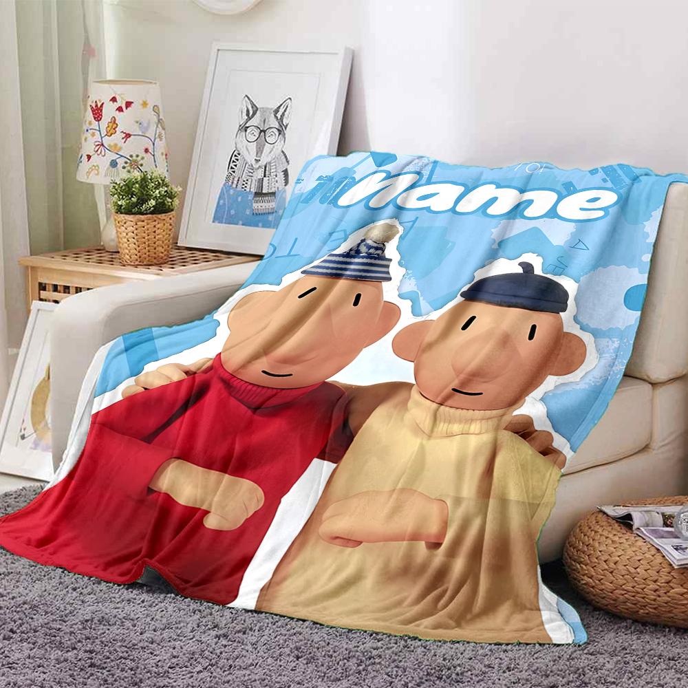 Customiz Name Personality Pat and Mat Blanket Soft &Warm Sofa Office Bed Travel Lunch Break Blanket, Gift Suitable All Seasons