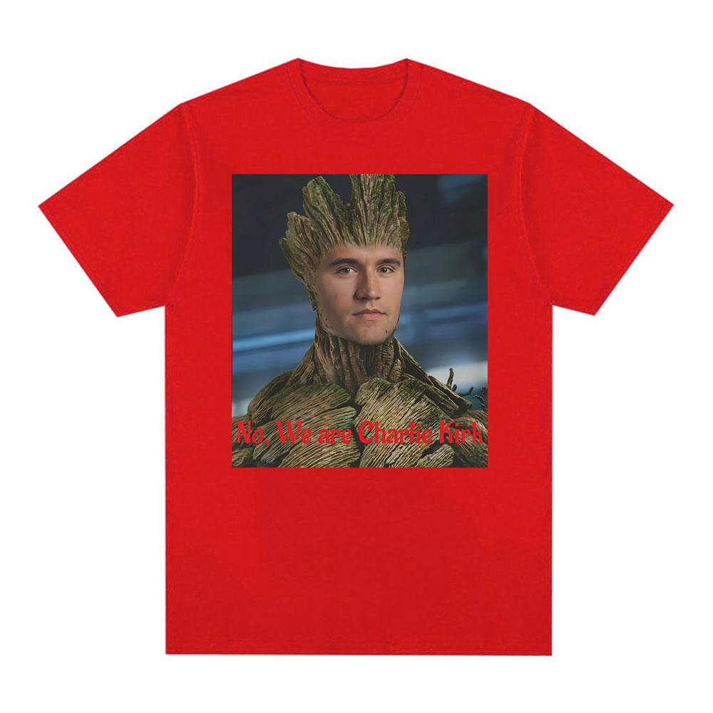 No We Are Charlie Kirk Funny Graphic T Shirts Unisex Women Clothing Comfort Tshirt Vintage High Quality Cotton Tshirts Streetwear S