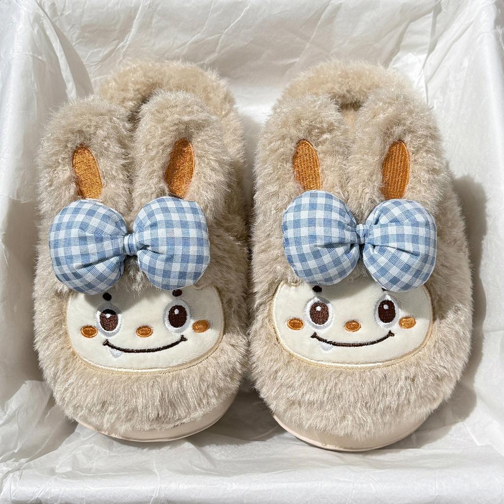 Winter cotton slippers cute little rabbit new home indoor warm non-slip soft bottom wear-resistant cotton mop