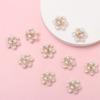 Apparel Sewing Flower-shaped Crystal Pearl Button Pearl Hairpins Headwear Clip Rhinestone Buttons