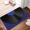 Vintage Vinyl Record Music Lover Area Mat Retro Turntable Design Non Slip Floor Rug for Home Studio Living Room Bedroom Decor