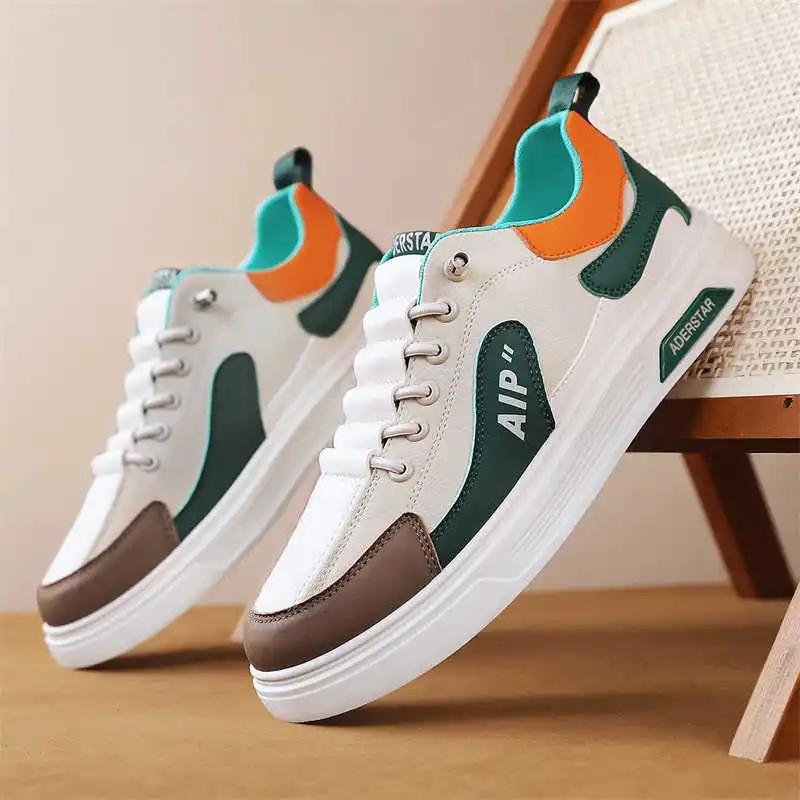 Fashion Synthetic Leather Round Toe Brown Dress Heels Men's Shoes For Wedding Boots For Demi-season Sneakers Sport Fashion-man