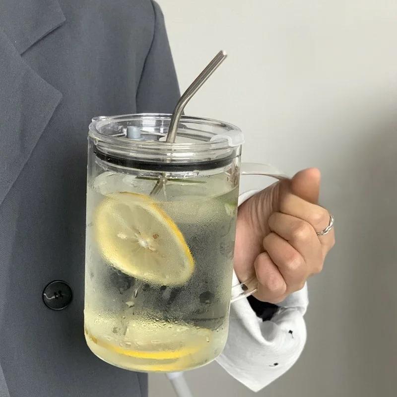 Extra Large Graduated Tumbler with Leak-Proof Lid and Straw - Heavy-Duty Beverage Container for Iced Drinks, Perfect for Home