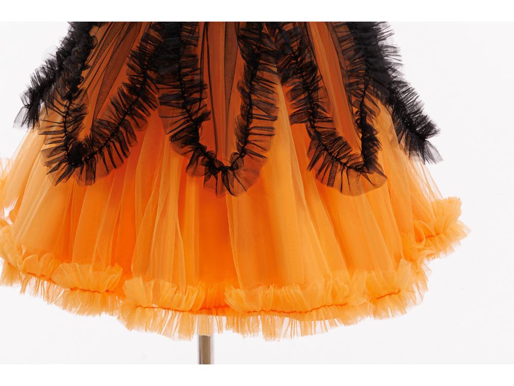Girls' Halloween Witch Princess Dress Cosplay Masquerade with Mesh
