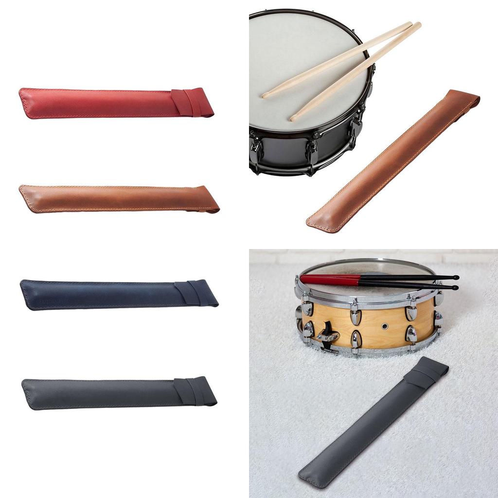Drumstick Leather Case Drumming Accessory Bag Drumsticks Storage Bag Drumstick Pouch for Party Playing Birthday Household Travel