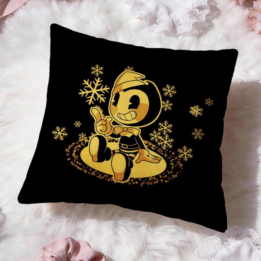 Cartoon Bendy Machine BATIMS Cushion Cover Premium Comfort Reversible Pillow Cove -Two In One Design for Any Room & Car Interior