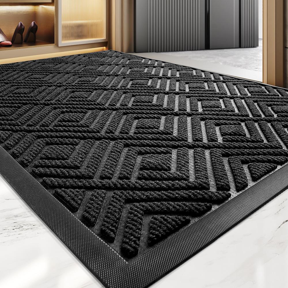 Commercial Simple Stripe Rubber Floor Mat Scratch Resistant Door Door Mat Outdoor Dust Carpet