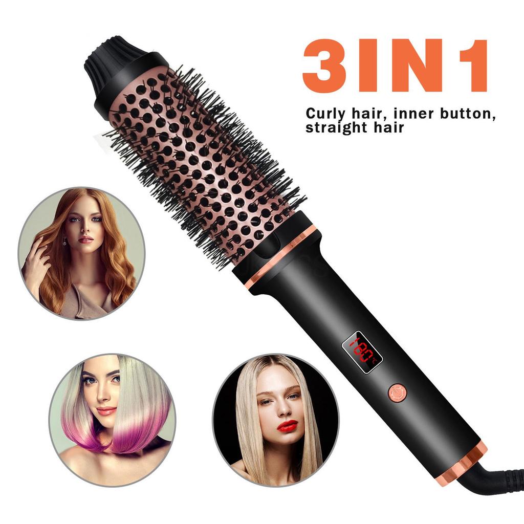 Cross-Border Hot-Selling Electric PTC Curling Iron & Roller Comb with Constant Temperature Control and OEM Customization Options.