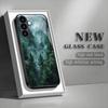 Deep Mountain Forest Tempered Glass Phone Case Suitable for Samsung Galaxy S26 S25 S24 S22 S21 S20 FE/Ultra/Plus5G Anti Drop