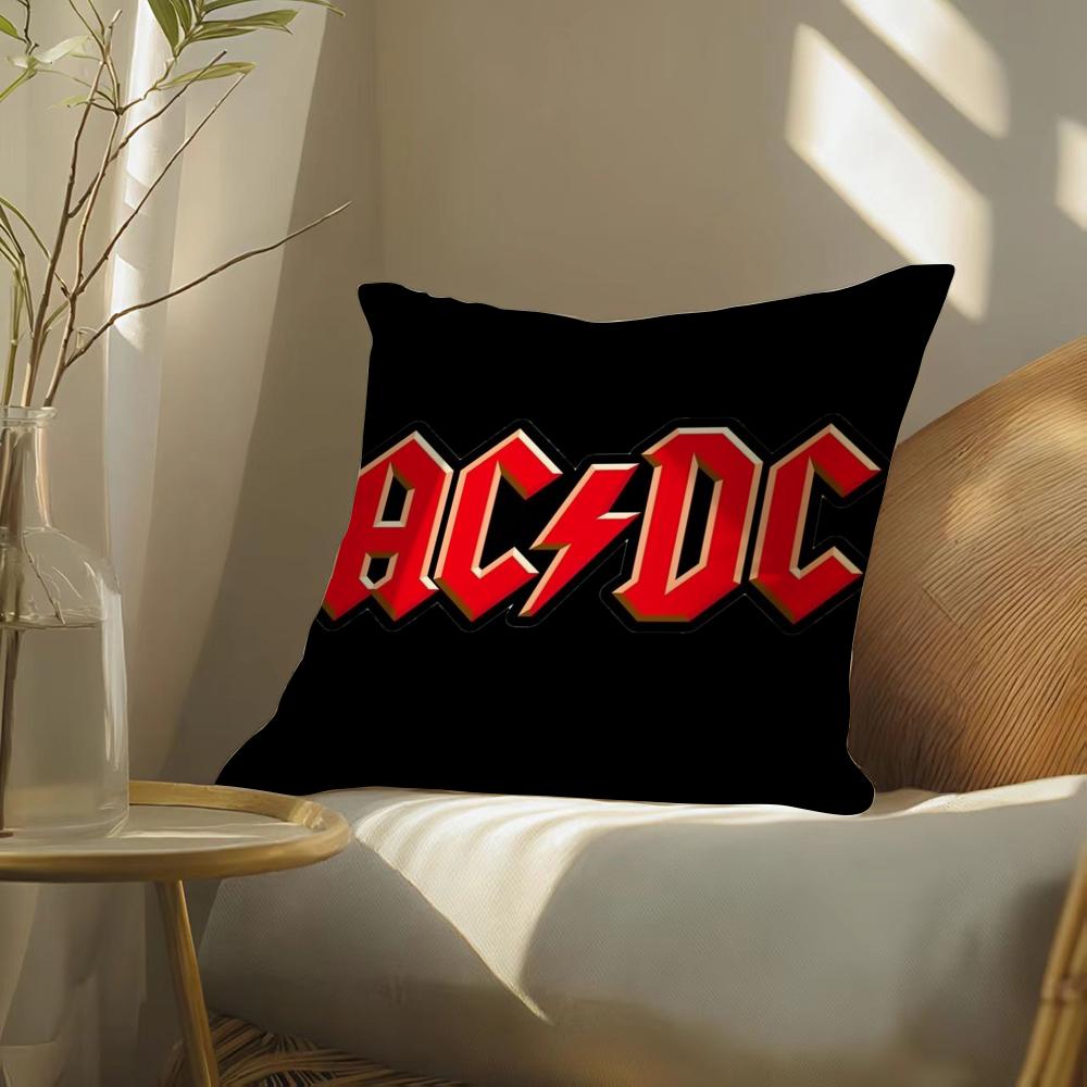 ACDC Band Klassisch Vintage Kissenbezug Seidig Elegant Komfort Sofa Bett Unsichtbarer Reißverschluss