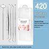 Dental Oral Care Tool Set: Stainless Steel Mouth Mirror, Probe, Tartar Remover, Toothpick