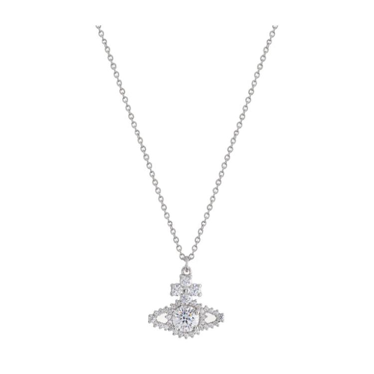 

Vivienne Westwood Valentina Orb Pendant Necklace Women necklace Brass Silver 8050889145684 Basic Packaging-Dust Bag+Box