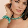 European and American Style Turquoise Multi-layer Stackable Necklace with Abacus Beads