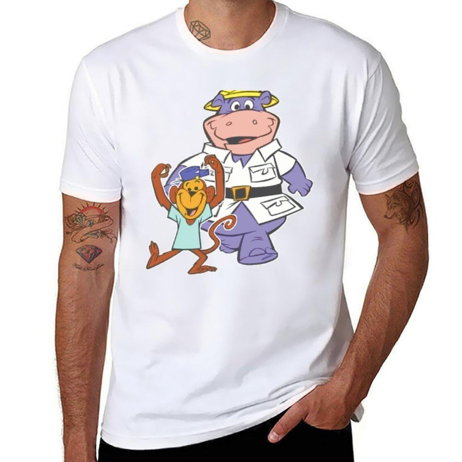 

Peter Potamus T-Shirt Man T Shirt Summer Tops for Man Cotton Tees XXXL білий