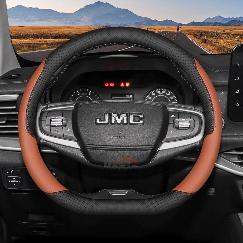 Leather Car Steering Wheel Cover for JMC Grand Avenue Dadao Vigus Plus 2018 2024 2025 2026 Accessories