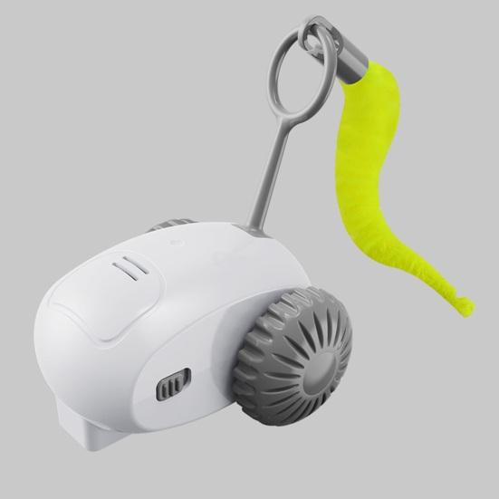 Turbo Tail Cat Toy Interactive Cat Mouse Toy USB Rechargeable Automatic Moving Teaser Toy for Indoor Cats
