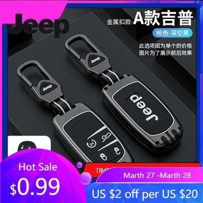 Pour Jeep Alliage de Zinc Silicone Housse de Clé Intelligente de Voiture Pour Jeep Renegade Wrangler Patriot Grand Cherokee WK2 KL Compass Libert