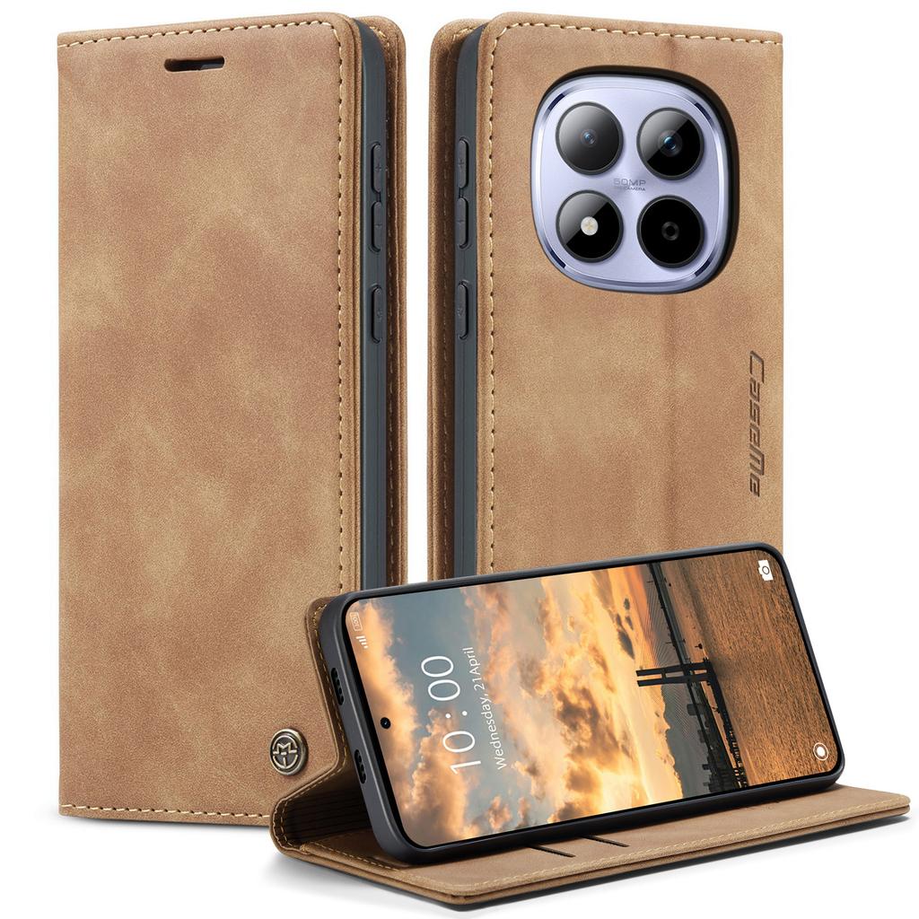 Pro Xiaomi Redmi Note 15 Pro 5G (Globální) Peněženkové pouzdro CASEME řady 013 PU kůže kryt na telefon stojánek