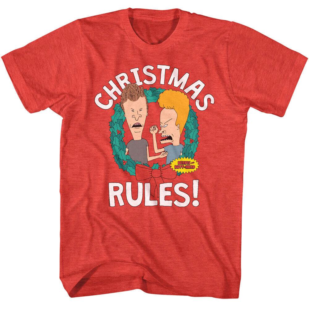 Beavis and Butthead Christmas Rules Full Size S-5XL Unisex T-Shirt M