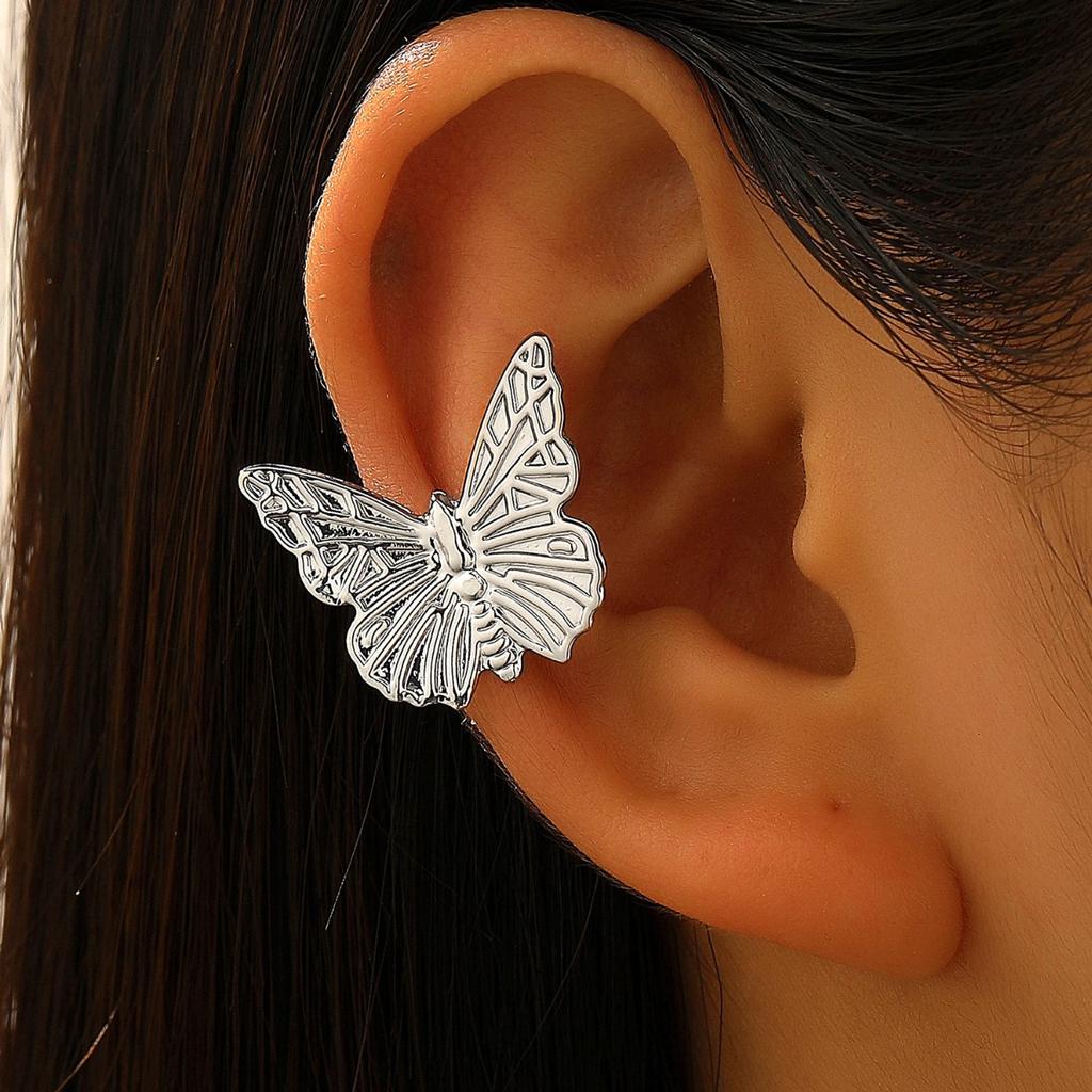 Multi Shape Non Piercing Ear Cuff Set Gold Tone Star Heart Butterfly Leaf Clip On Ear Jewelry for Women
