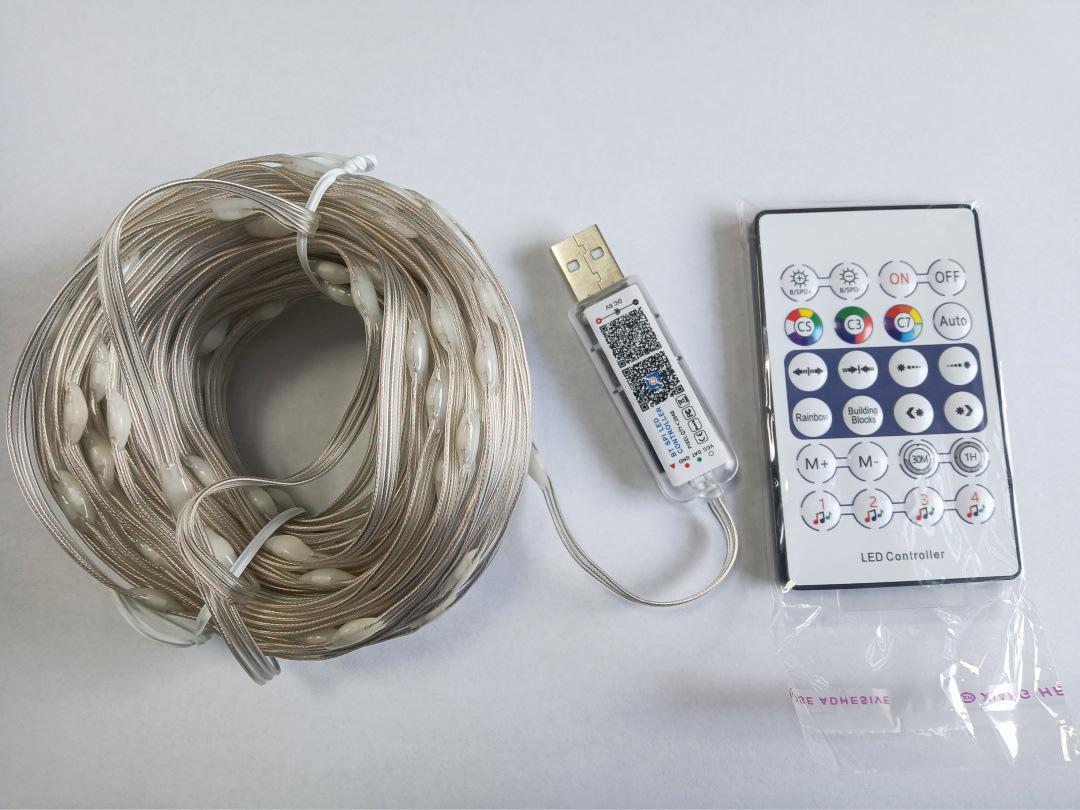 

Многоцветные светодиодные гирлянды с Bluetooth-управлением для украшения рождественской елки 5m 50 LEDs