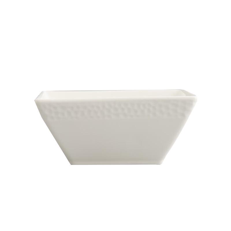 ZISIZ Water Cube Series Ceramic Square Serving Bowls (Set of 2)