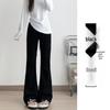 Women's High-Waisted Fleece-Lined Micro-Flare Sweatpants - 2025 Spring/Autumn/Winter Collection: Slimming, Casual, Thickened Flare Pants.