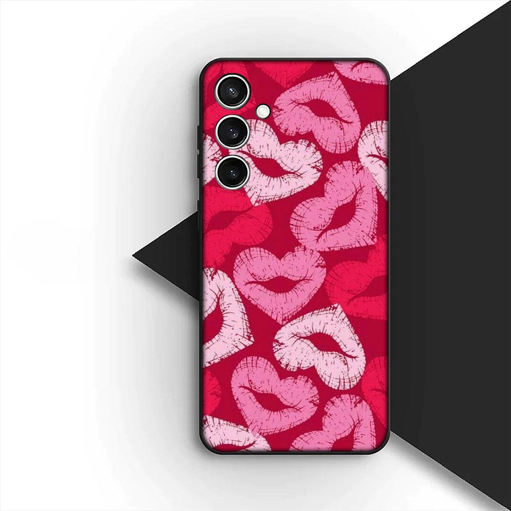 Phone Cover for Xiaomi Redmi Note 14 13 Pro Plus ProPlus 14C 13c Pro+ 5G Soft Silicone Case Star Dark Red Heart Love