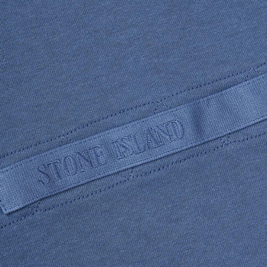 Stone Island Fw22 Solid Color Logo Patch Crew Neck Casual Short Sleeve T-Shirt Men Tops Mist-Blue 771520244-V0024
