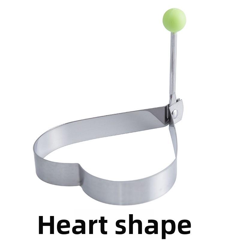 Egg-frying Magic Tool Mold Creative Stainless Steel Baby Food Egg Heart Poached Egg Meat Patty Shaping Household Small Non-stick Heart-shaped
